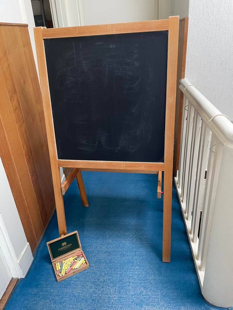 Krijtbord met white board, Diversen, Schoolborden, Ophalen of Verzenden, Gebruikt, Krijtbord