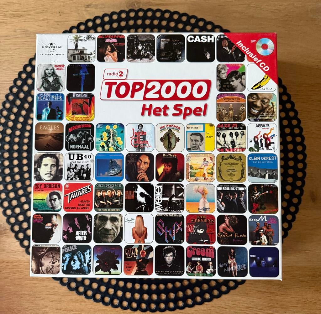 Top 2000 - Muziekkennis Bordspel met CD van 50 voor 5 euro, Hobby en Vrije tijd, Gezelschapsspellen | Bordspellen, Drie of vier spelers