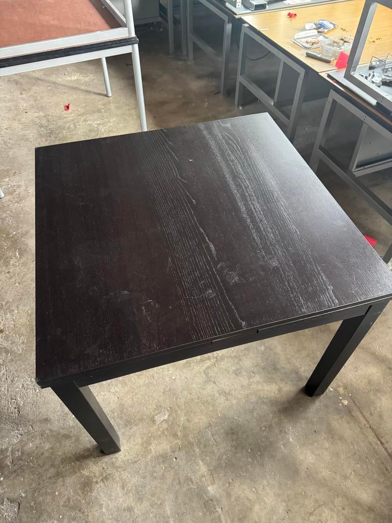 IKEA uitklapbare tafel 90x90/168 cm - Zwart, Ophalen, Gebruikt, Vierkant, 50 tot 100 cm