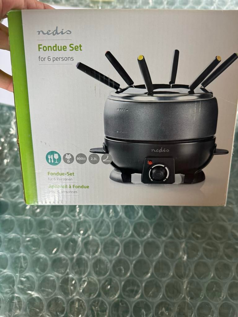 Nedis Fondue Set voor 6 personen - Elektrisch, Witgoed en Apparatuur, Fonduesets, Ophalen of Verzenden, Nieuw, Elektrisch, Fondueset
