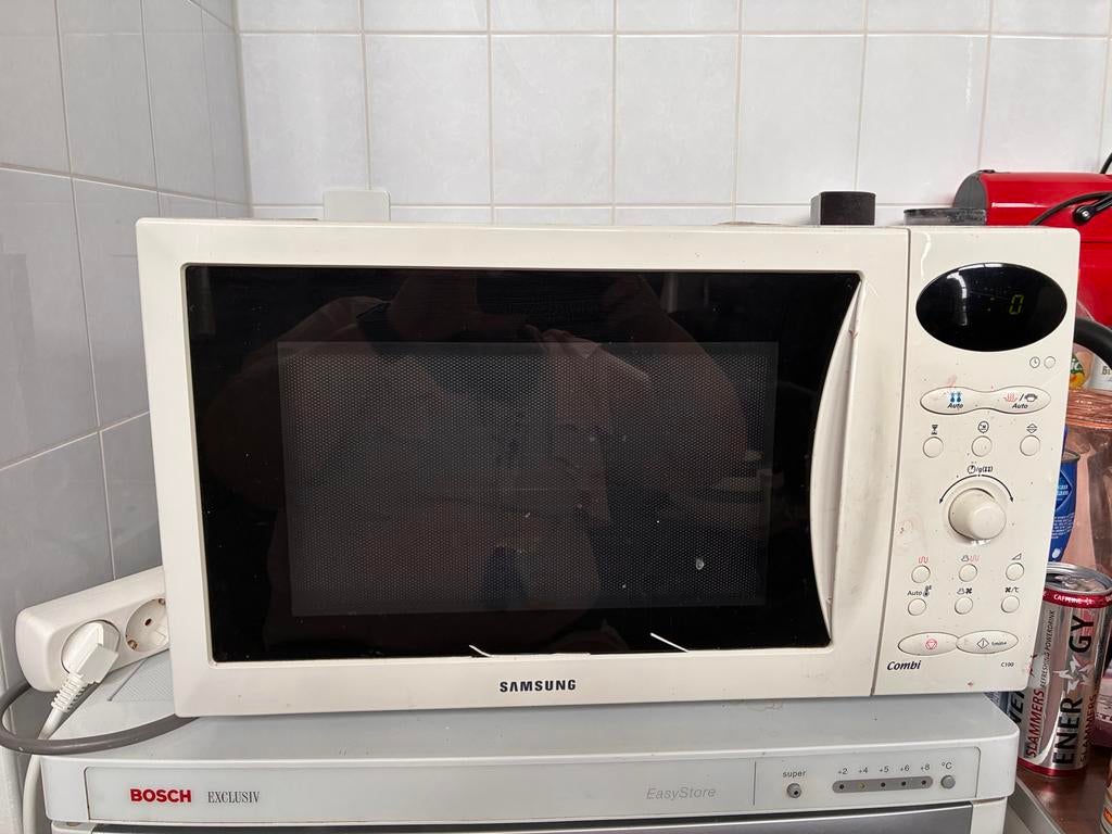 Samsung Combi Magnetron C100 - Wit, Ophalen, Combimagnetron, Gebruikt, Grill