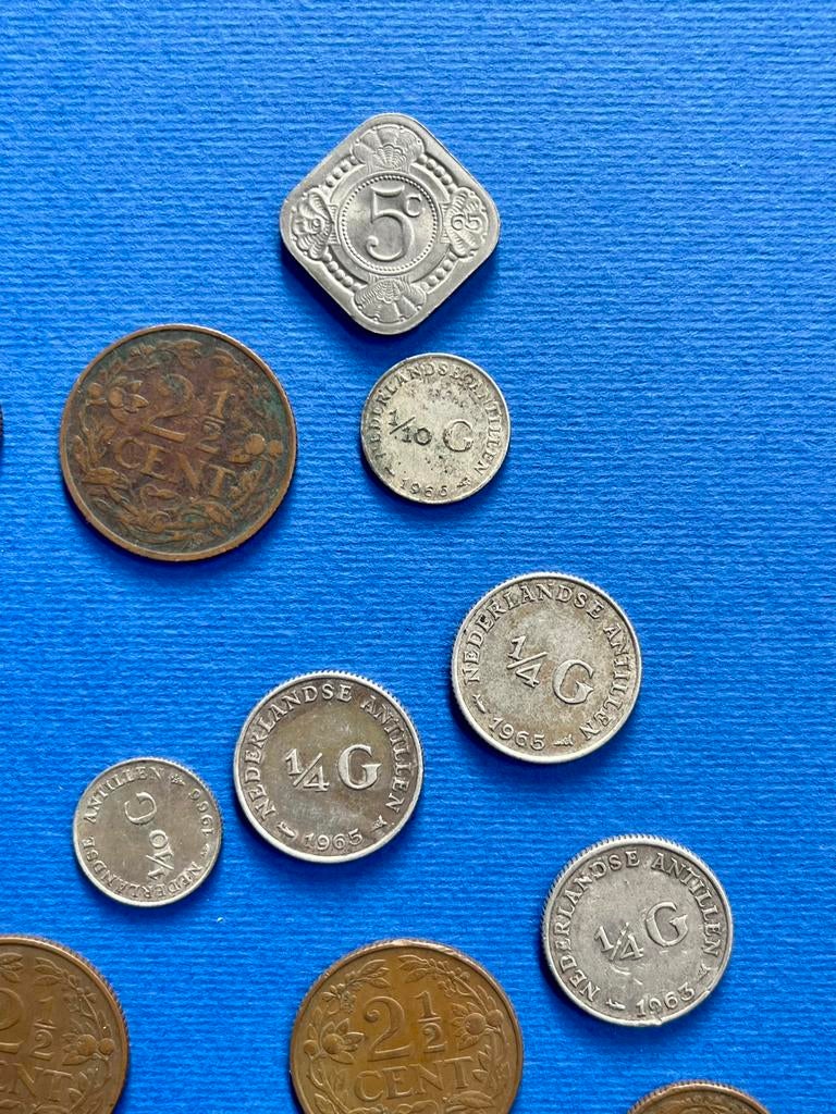 20 munten Nederlandse Antillen en Curacao 1944 -1966, Ophalen of Verzenden