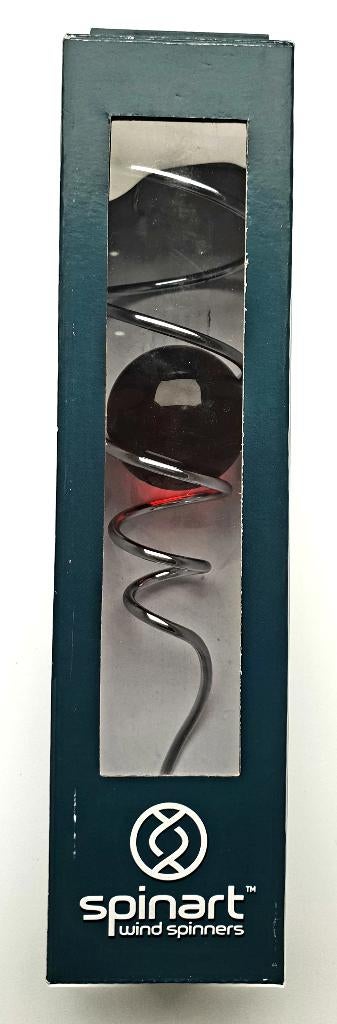 Twister Spiraal met glas kogel rood - RVS, Tuin en Terras, Ophalen of Verzenden, Nieuw