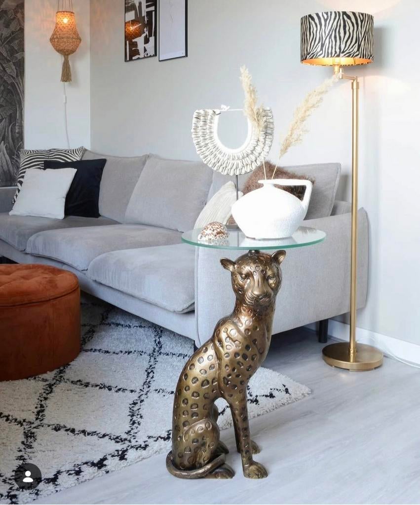 Bijzettafel Panter, Metaal of Aluminium, Rond, Nieuw, Ophalen