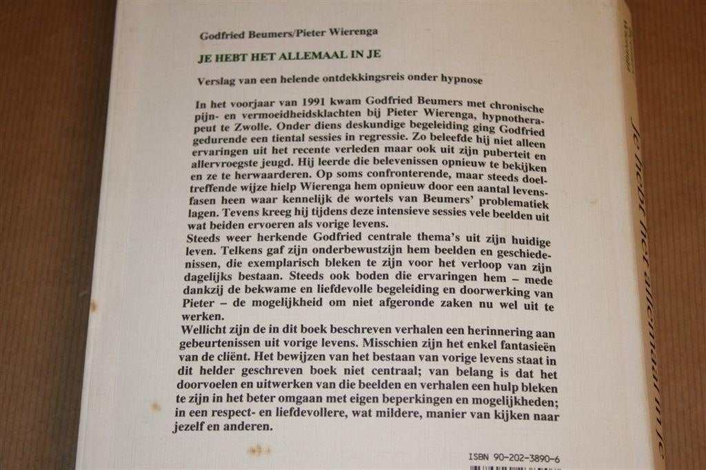 Pieter Wierenga — Helende Ontdekkingsreis onder Hypnose, Boeken, Ophalen of Verzenden, Gelezen, Overige onderwerpen, Achtergrond en Informatie