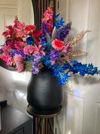 XL Set Compleet Grote vaas met Zijden bloemen, Ophalen of Verzenden, Nieuw, Bloemstuk, Blauw