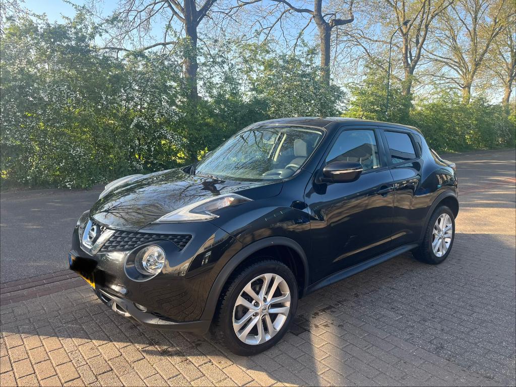Nissan Juke 1.2 Dig-t 2018 Zwart van 1ste eigenaar, Voorwielaandrijving, 639 kg, Stof, 1250 kg