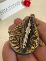 Q390/Prachtige vintage Bronzen Bijzondere Stijl Broche, Overige materialen, 4 tot 7 cm, Gebruikt, Overige kleuren