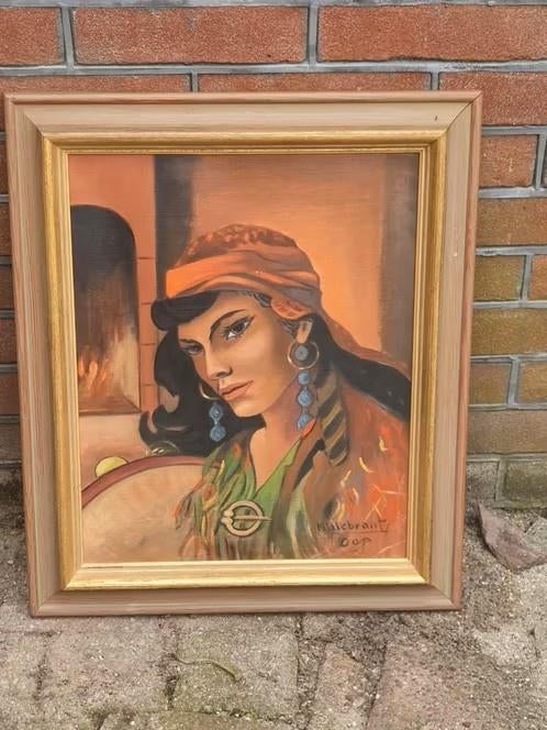 Schilderij zigeunerin gesigneerd Millebrant, Ophalen