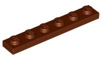 Lego plaatjes/plates 1x6 rood bruin 6 stuks, Kinderen en Baby's, Speelgoed | Duplo en Lego, Ophalen of Verzenden, Zo goed als nieuw