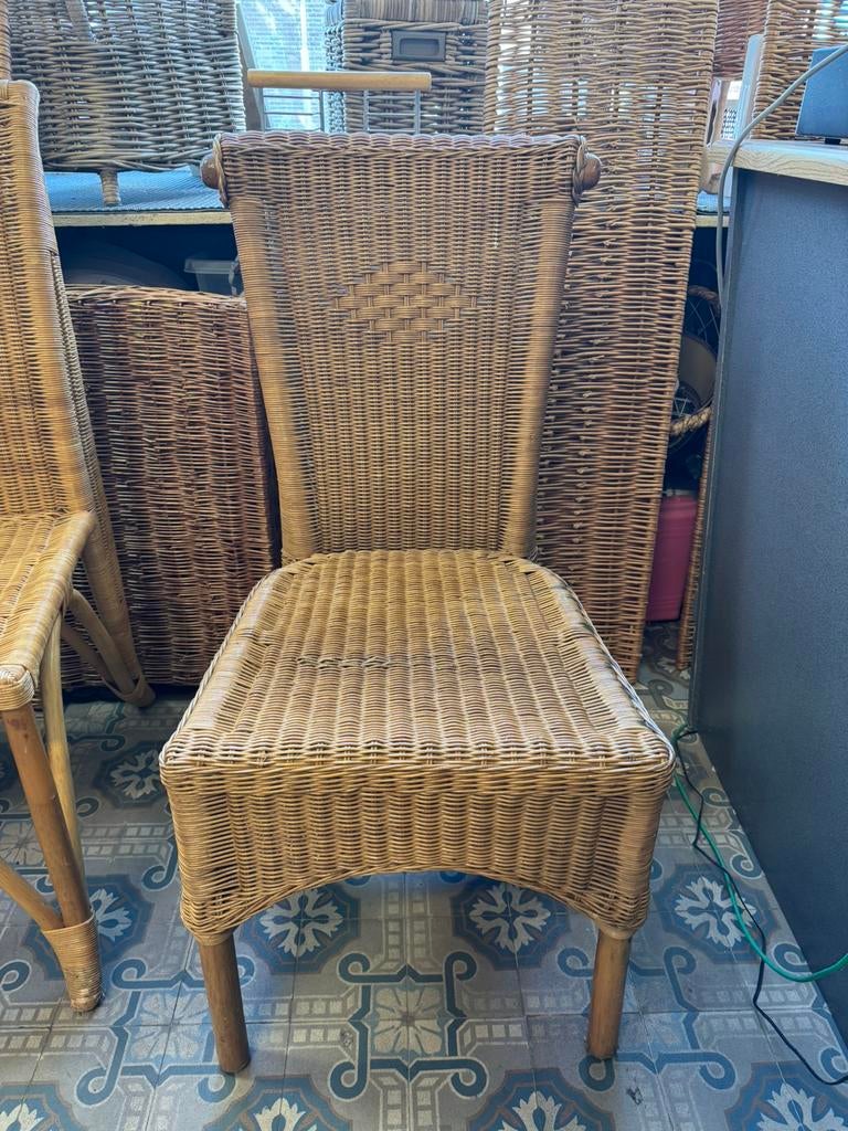 Rotan stoel 1 stuk, Huis en Inrichting, Stoelen, Ophalen, Bruin, Riet of Rotan, Eén