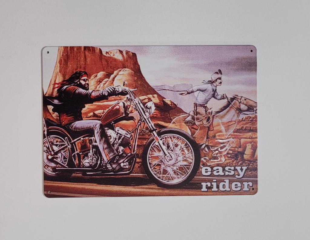 Easy Rider motorcycle motor reclamebord van metaal wandbord, Info@deconoord.nl, Deco Noord, Nieuw, Ophalen of Verzenden