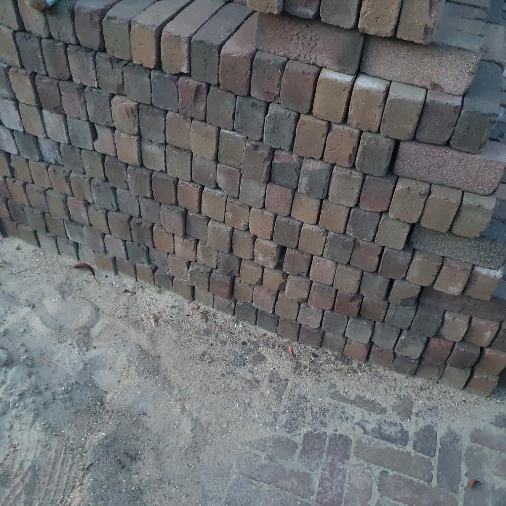 Ca.110m2 (8.000)! schone gebakken klinkers dikformaat, Tuin en Terras, Tegels en Klinkers, Ophalen, Zo goed als nieuw, Klinkers
