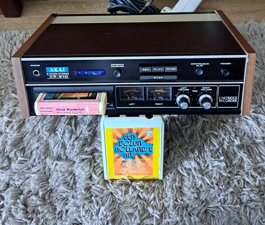 Akai CR-81D 8-track stereo cassetterecorder 8 track, Ophalen of Verzenden, Enkel, Akai