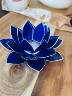 Lotus kandelaar donkerblauw – waxinelicht houder – nieuw in, Overige materialen, Blauw, Nieuw, Ophalen of Verzenden