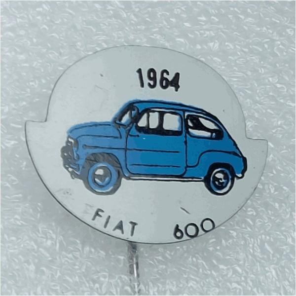 SP1144 Speldje 1964 Fiat 600 blauw, Ophalen of Verzenden, Gebruikt, Transport