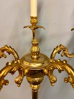 Prachtige 172 cm Messing staande lamp 5-arms Candelabra, Ophalen, Koper of Brons