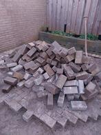 20m2 betonklinkers geel bruin 8 centimeter hoog, Ophalen, Gebruikt, Beton, Klinkers