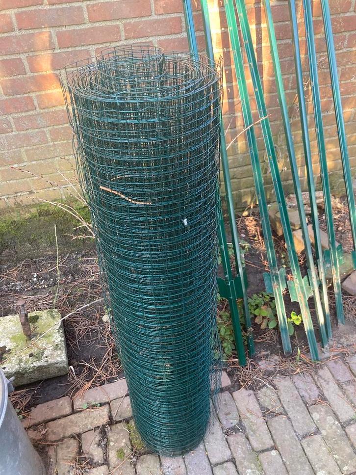 Afrastering gaas met 8 palen - Tuinomheining, Tuin en Terras, Gaas en Draad, Nieuw, Gaas, Minder dan 10 meter, Ophalen