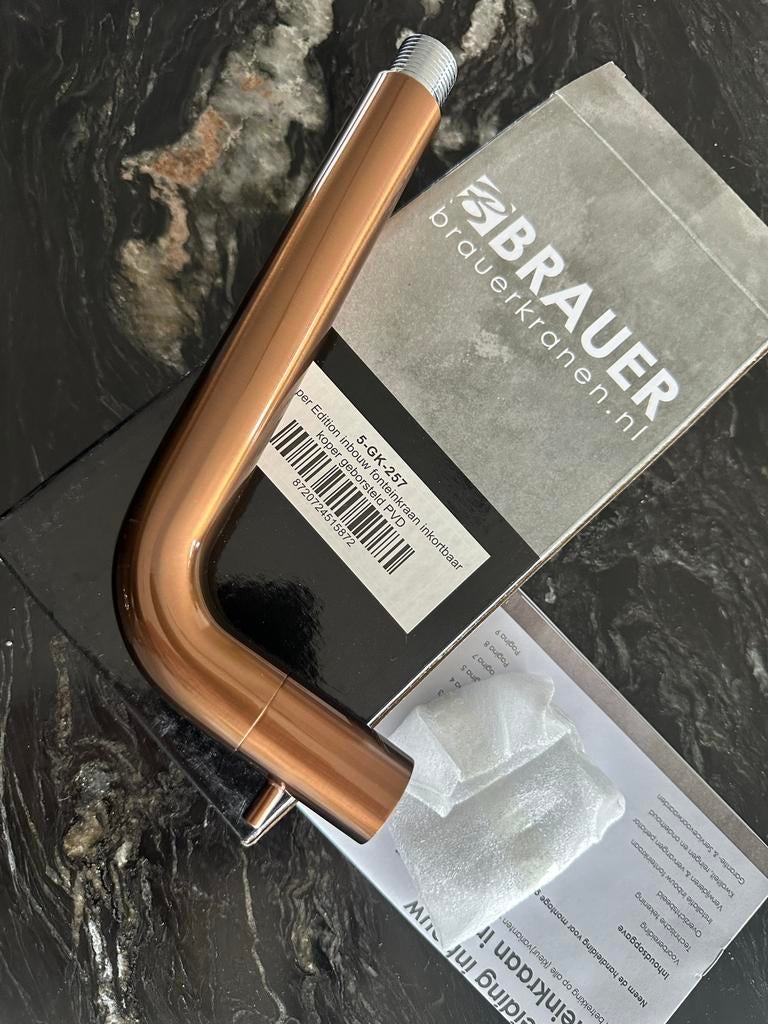 Brauer fonteinkraan NIEUW copper edition, Ophalen of Verzenden, Nieuw, Koper, Kraan