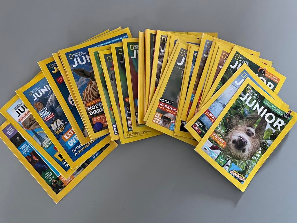Junior National Geographic 28 magazines, Ophalen of Verzenden, Zo goed als nieuw, Speelkaart(en)