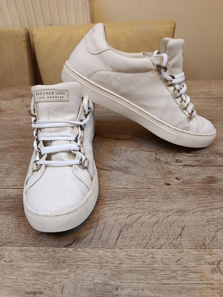 Leren Skechers 41, Ophalen of Verzenden, Zo goed als nieuw, Wit