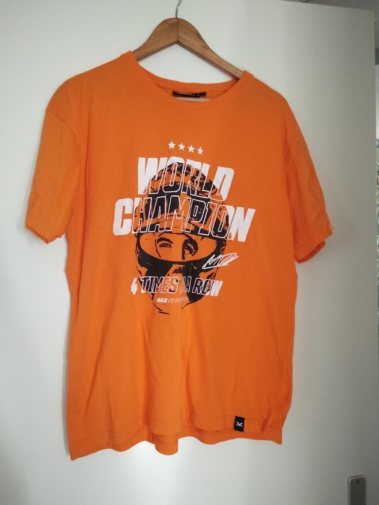 Max Verstappen World Champion T-shirt - Orange Army, Kleding | Heren, T-shirts, Ophalen, Maat 48/50 (M), Gedragen, Oranje