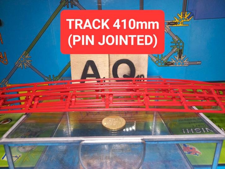 K'nex Track met pin, 410mm, diverse kleuren, Kinderen en Baby's, Speelgoed | Bouwstenen, Gebruikt, K'nex, Ophalen of Verzenden