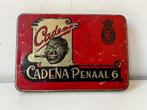 Cadena penaal 6 Oud sigarenblik sigaren blik doos, Verzamelen, Ophalen of Verzenden, Gebruikt, Sigarenbandjes