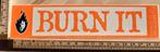 Vintage sticker Rizla vloei merk logo BURN IT, Verzamelen, Ophalen of Verzenden, Zo goed als nieuw