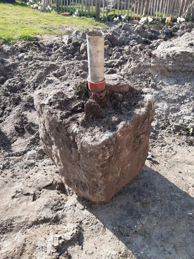 Droogmolenvoet, Ophalen, Gebruikt, Wasrek