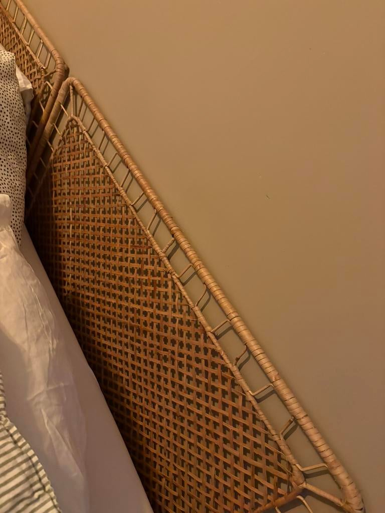 Hoofdbord bed rotan - Ikea Tolkning, Huis en Inrichting, Woonaccessoires | Kamerschermen, Ophalen of Verzenden, Zo goed als nieuw