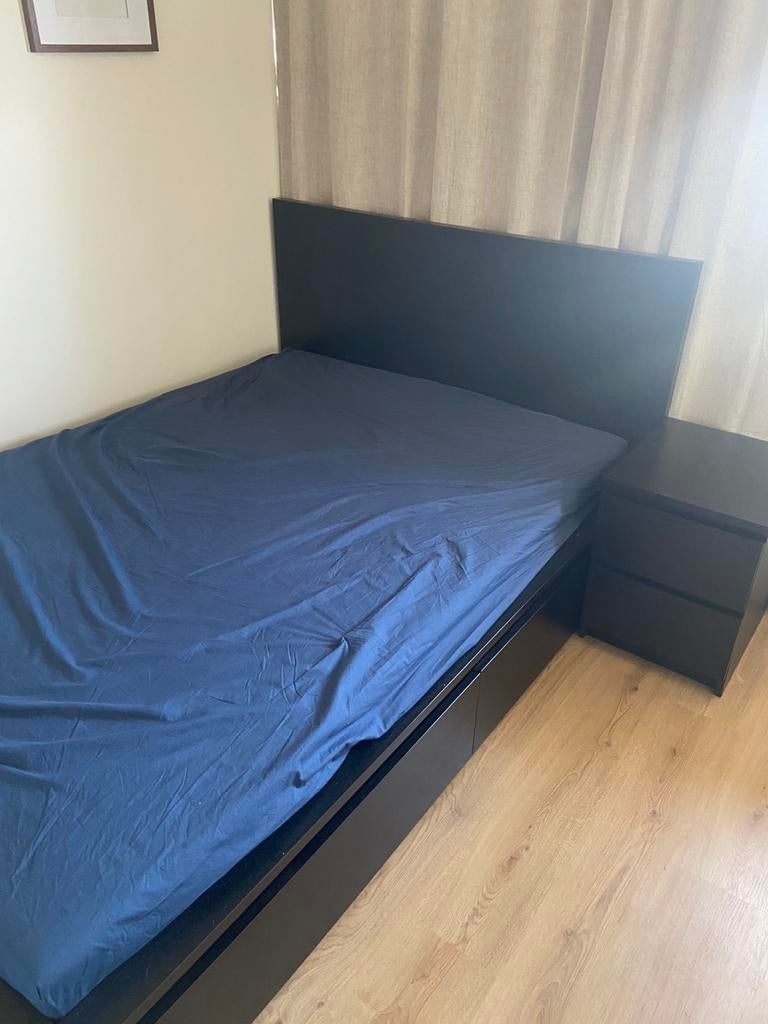 Ikea bed, Ophalen, Zo goed als nieuw, Tweepersoons, 140 cm