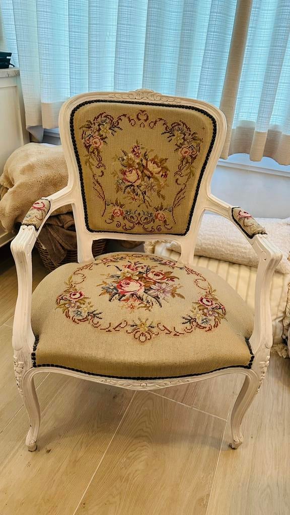 Vintage brocante stoel, Antiek en Kunst, Ophalen