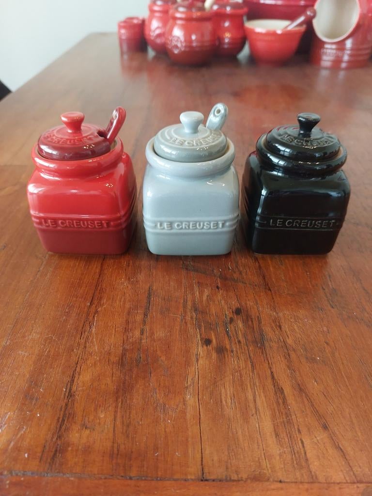 Le Creuset mini serveerpotjes, Ophalen of Verzenden, Gebruikt