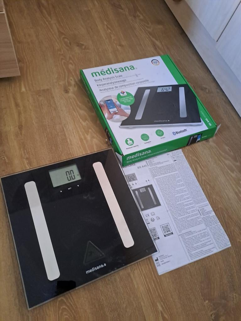 Medisana Body Analyse Weegschaal - BS 445 Connect, 1 tot 500 gram, 100 kg of meer, Ophalen of Verzenden, Personenweegschaal