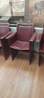3 x bordeaux rode design fauteuils., Ophalen, Gebruikt, Nvt, Nvt