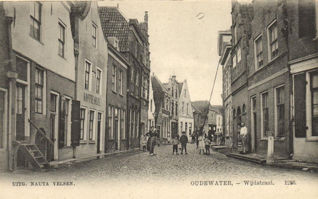 Oudewater, - Wijdstraat. - ongelopen, Ophalen of Verzenden, Voor 1920, Ongelopen, Noord-Brabant