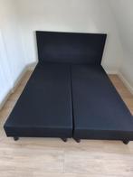 Bed met hoofdboard zwart, Gebruikt, Zwart, Tweepersoons, Ophalen of Verzenden