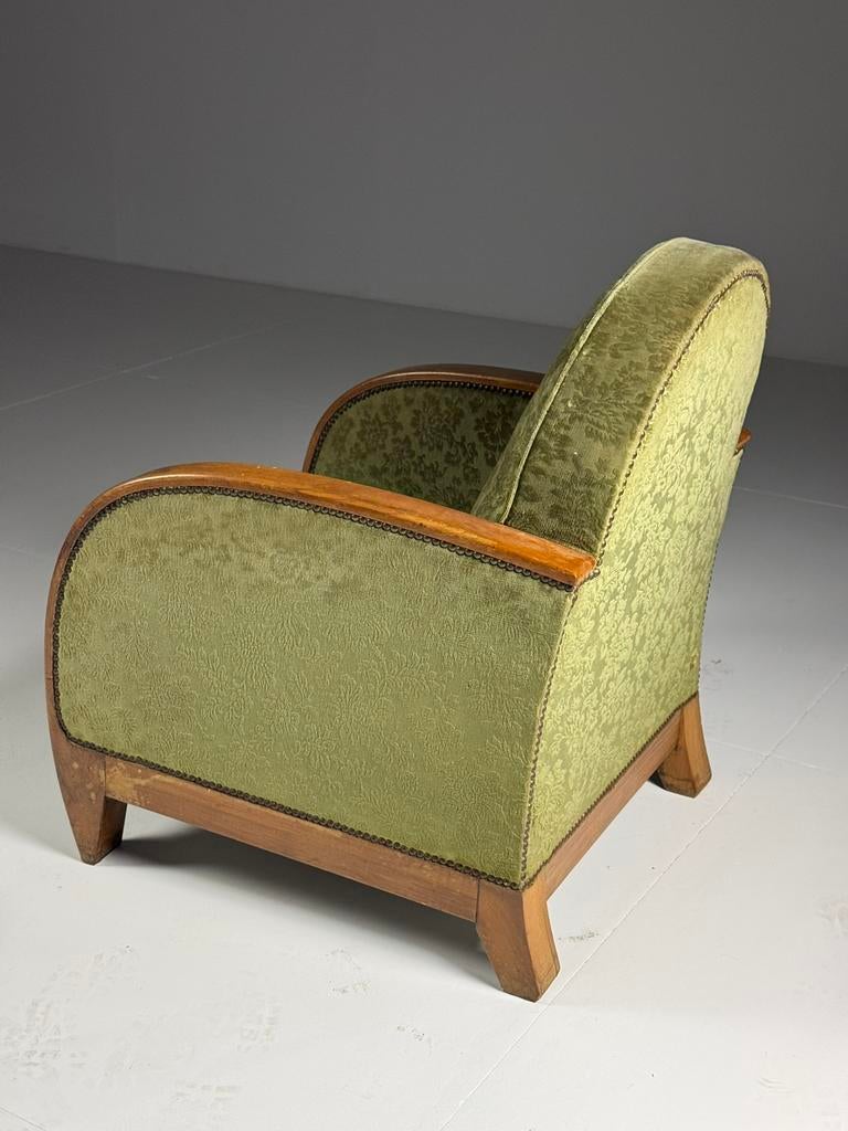 Set van 2 Art Deco clubfauteuils, Huis en Inrichting, Fauteuils, Ophalen, Zo goed als nieuw, 75 tot 100 cm, Minder dan 50 cm