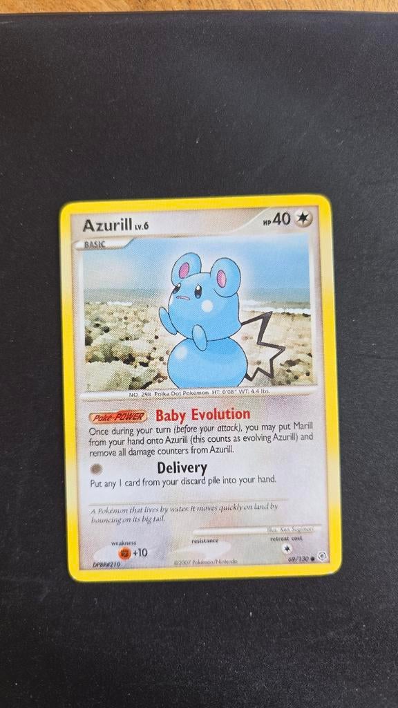 Azurill #69 Diamond Pearl Mint Pokémon Kaart, Ophalen of Verzenden, Zo goed als nieuw, Losse kaart