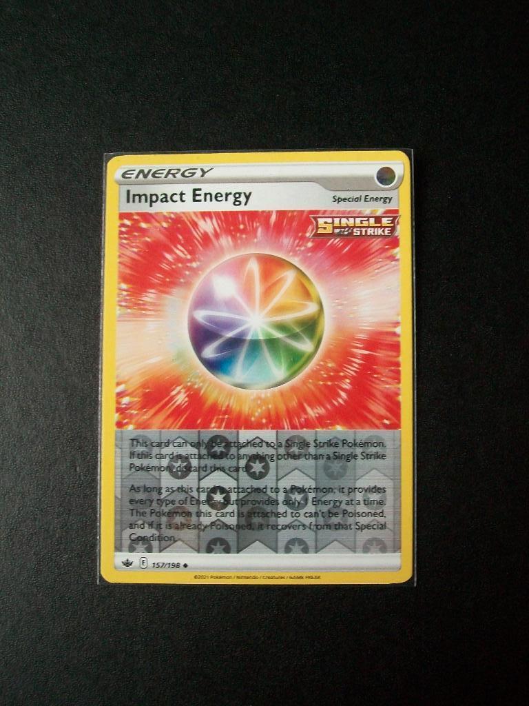 8344. nieuwe pokemonkaart holofoil IMPACT ENERGY (157/198), Verzenden, Nieuw, Losse kaart, Foil