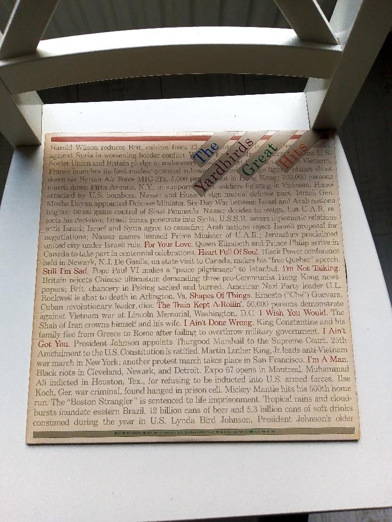 original lp-the yardbirds- great hits  *1977*, Ophalen of Verzenden, 12 inch, Complilatie, 1970 - 1979