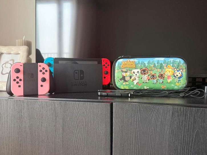 Nitendo Switch, Spelcomputers en Games, Spelcomputers | Nintendo Switch, Zo goed als nieuw, Switch Original, Met 2 controllers