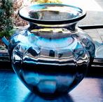 Antieke A D Copier Vaas - Royal Leerdam - Grijs Glas, Ophalen of Verzenden