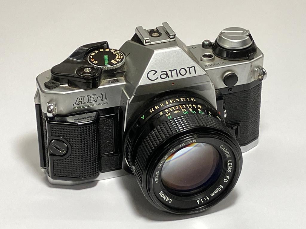 Canon AE1 Program + 50mm 1.4, Ophalen of Verzenden, Gebruikt, Overige typen