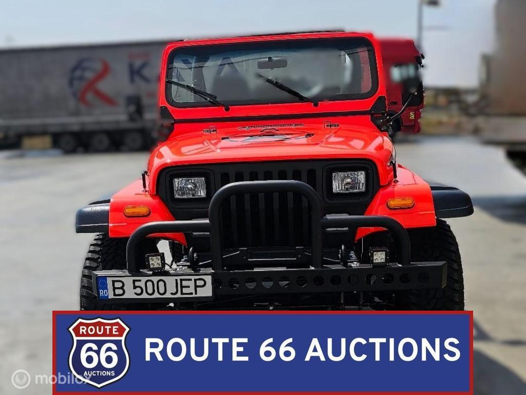 Jeep Wrangler YJ 2.5 | 1990 | Route 66 Auctions, Auto's, Jeep, Overige carrosserieën, Zwart, Bedrijf
