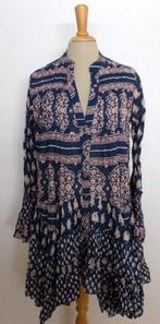 Blauw 100% katoenen batik print jurkje van Isla Ibiza! L, Kleding | Dames, Jurken, Maat 42/44 (L), Zo goed als nieuw, Boven de knie