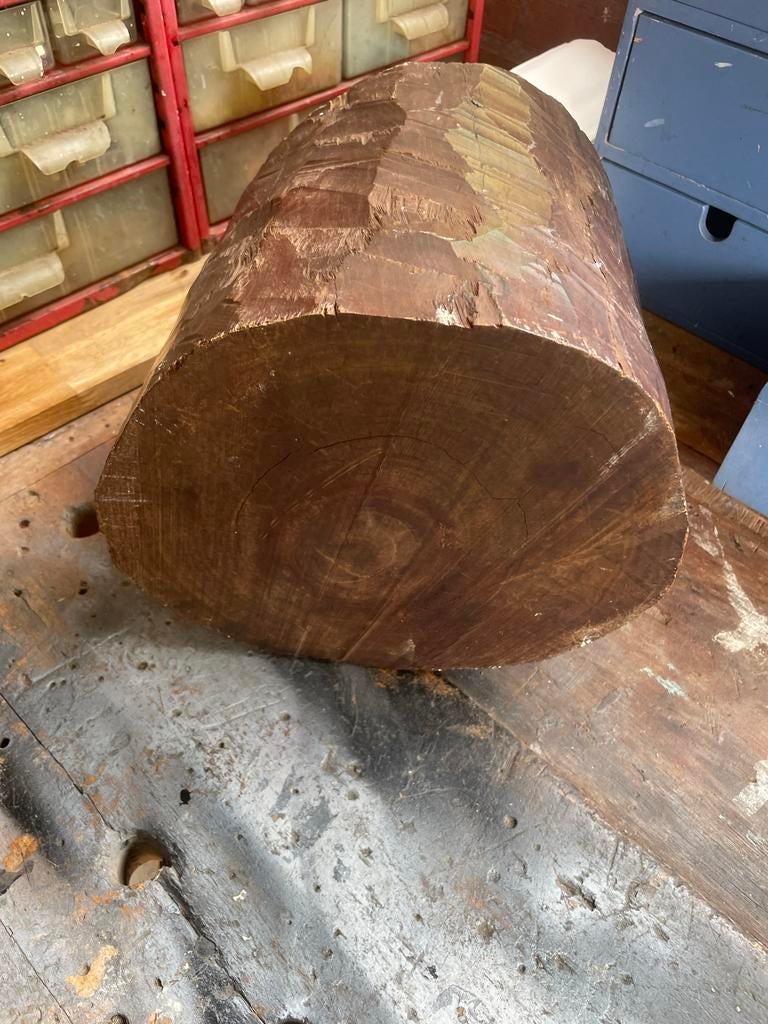 Pokhout ..Tropisch hardhouten stam 22x23 cm - Zeer zwaar, Doe-het-zelf en Verbouw, Hout en Planken, Gebruikt, Overige typen, Ophalen of Verzenden