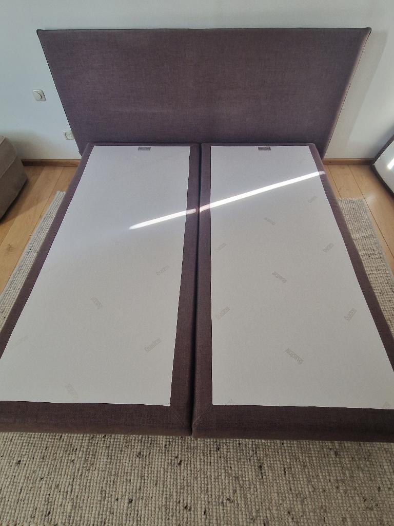 Auping Boxspring 180x200 inclusief topper, Huis en Inrichting, Slaapkamer | Boxsprings, Ophalen, Gebruikt, Bruin, Tweepersoons